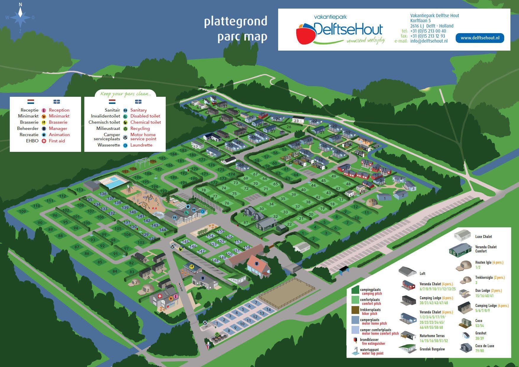 Parkplan Ferienpark Delftse Hout